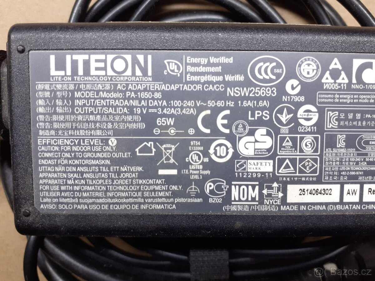 Nabíječka notebooku Lite-on 19V, 3,42A č.8 - 3
