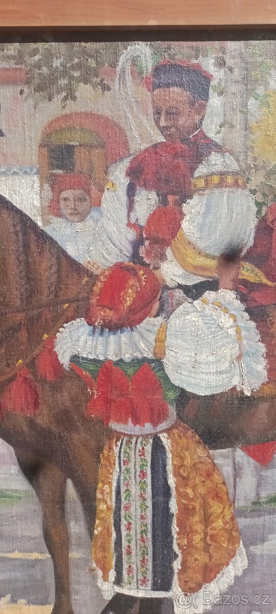 Velký obraz olej na plátně JÍZDA KRÁLŮ - 3