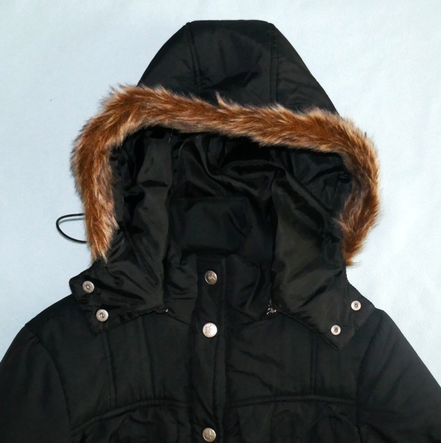 Černá zimní dlouhá prošívaná bunda, vel. 38, zn. Superstar - 3
