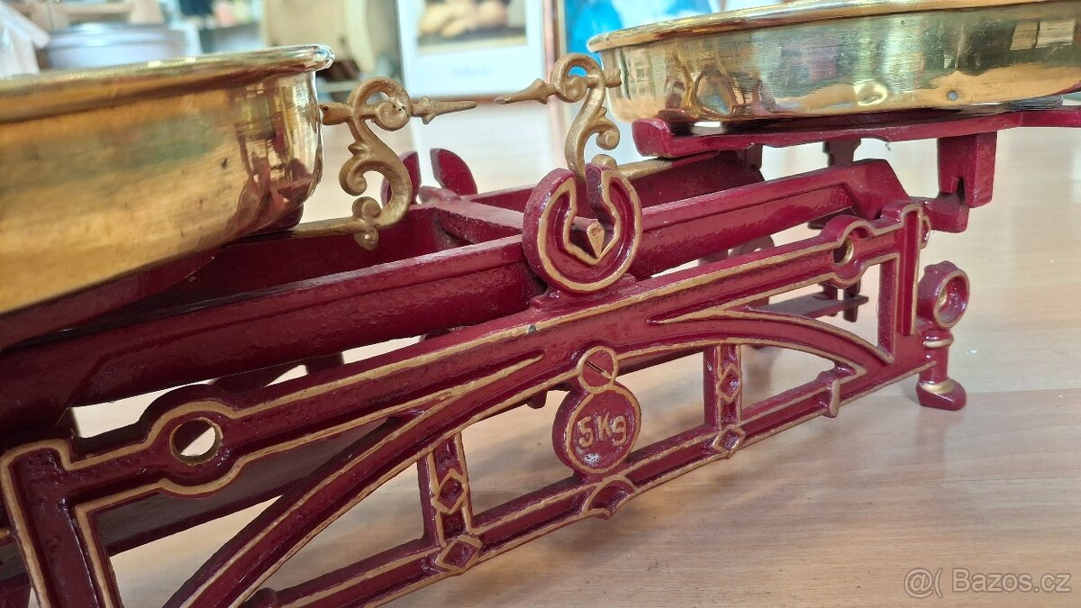 Miskové starožitné 5kg váhy - 3