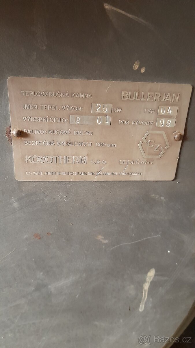 Kamna na dřevo Bullerjan 25kW - 3