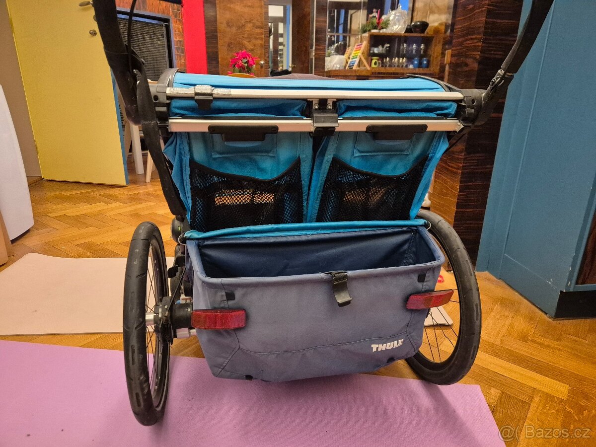 Thule chariot cross double + jogging set + ski set - 3