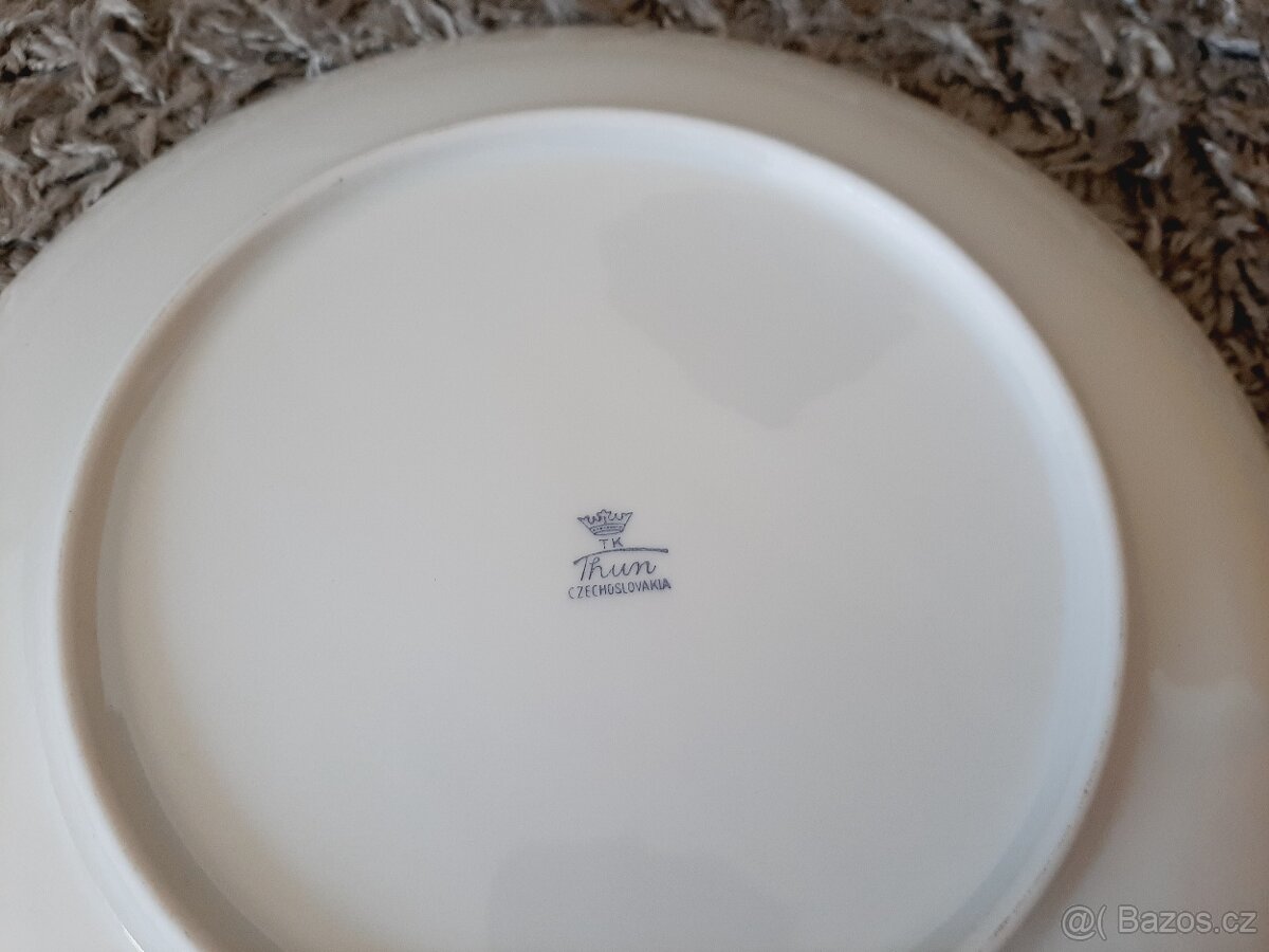 Porcelán Thun - plytký talíř Klášterec nad Ohří - 3
