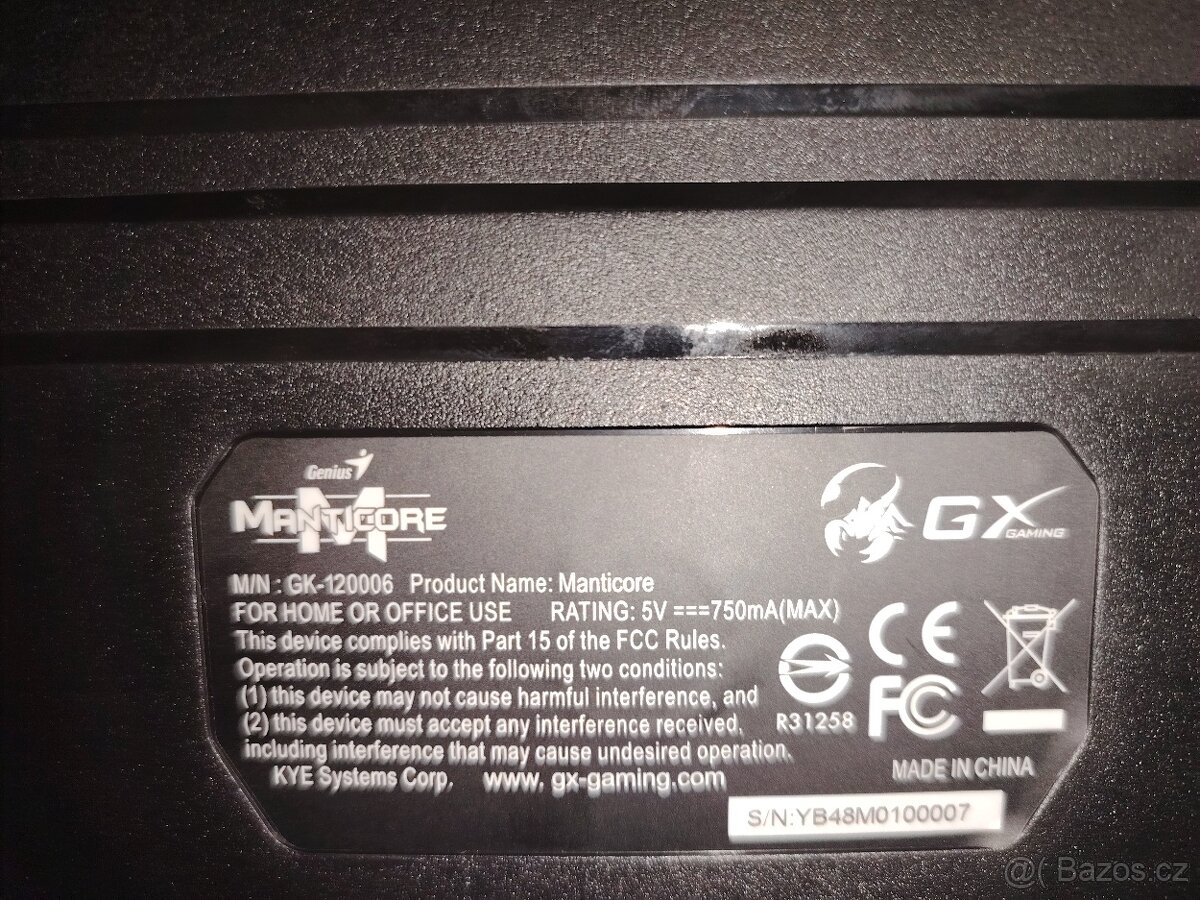 Herní klávesnice Manticore GX gaming - 3