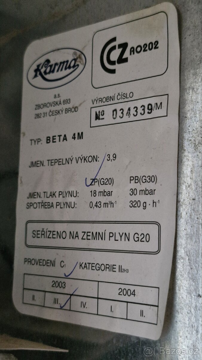 Plynové přímotopy Karma - 3