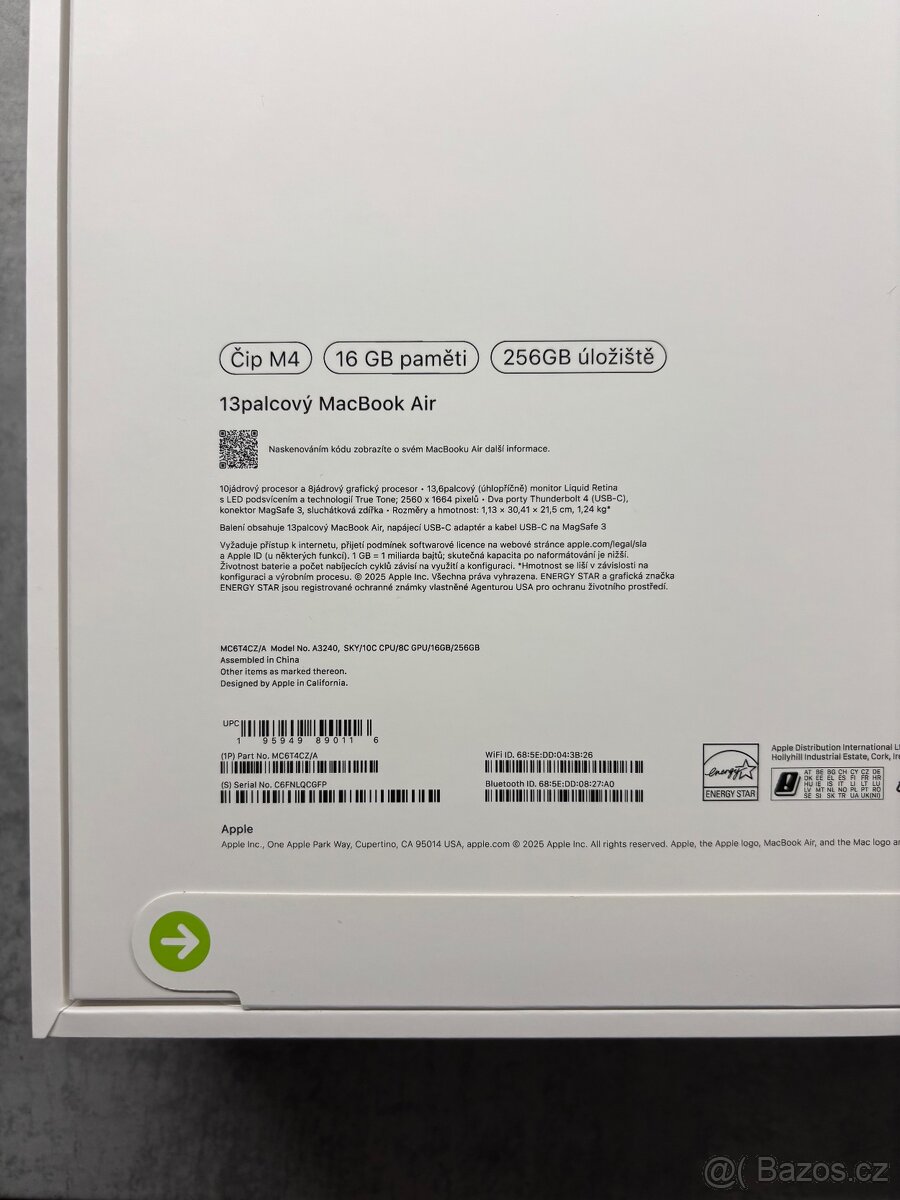 Nový Apple MacBook Air 13" (2025) blankytně modrý - 3