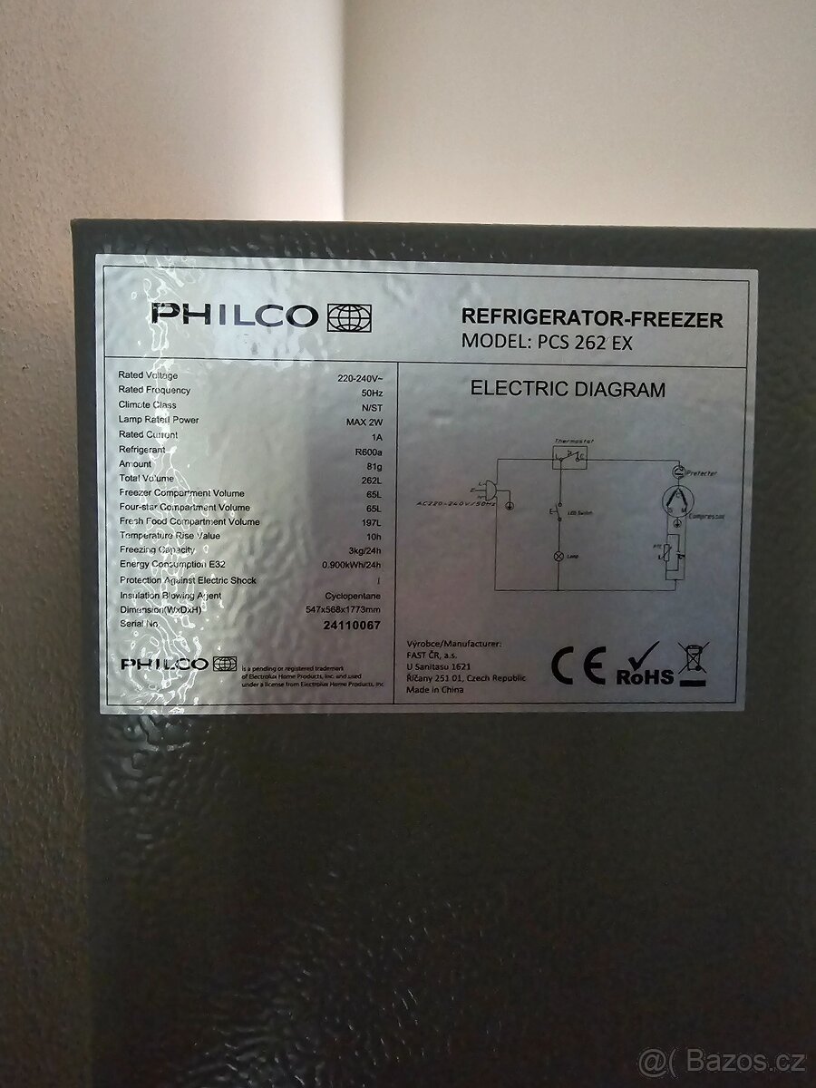 Lednice PHILCO - 3