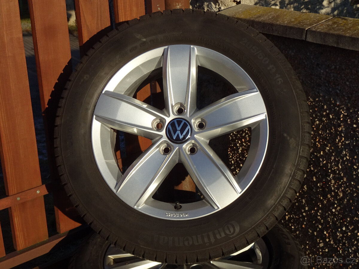 VW Caddy / Touran / T-roc - zánovní zimní alu kola 16" - 3