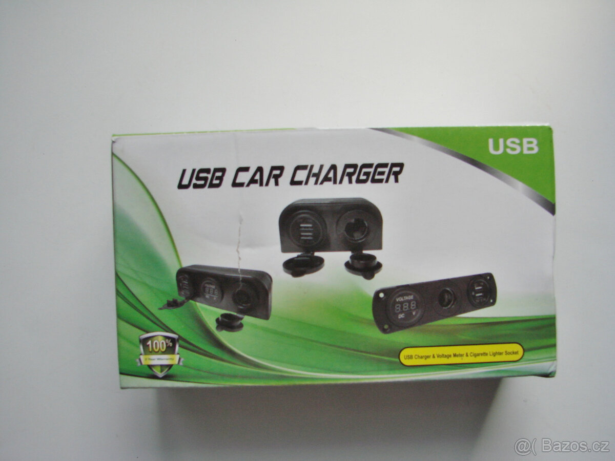 Panel USB zásuvka,vypínač,voltmetr pro karavan,obytné auto - 3