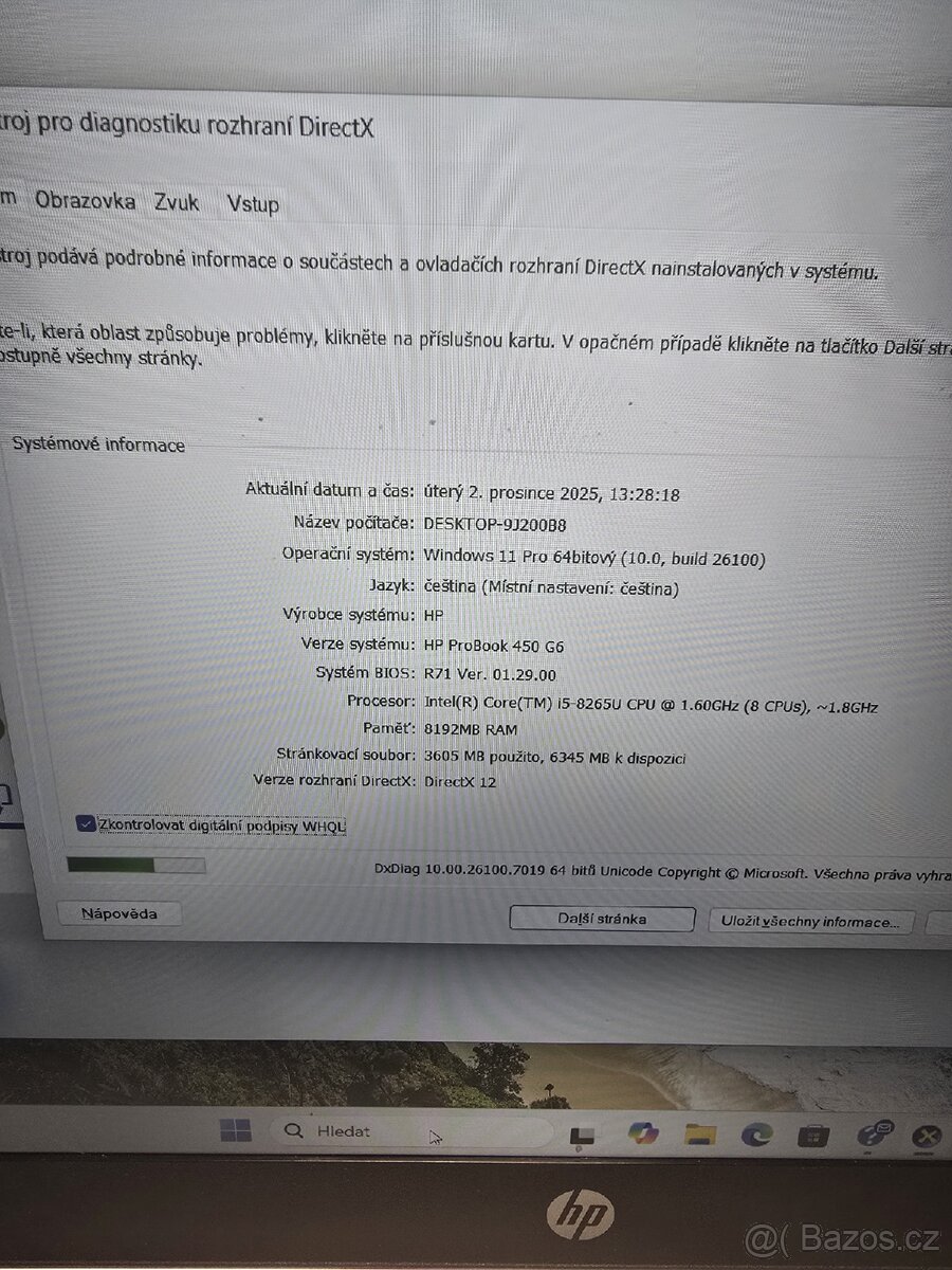 HP ProBook 450 G6, I5 8265, 8 GB RAM, 256 GB SSD, WIN 11 Pro - 3