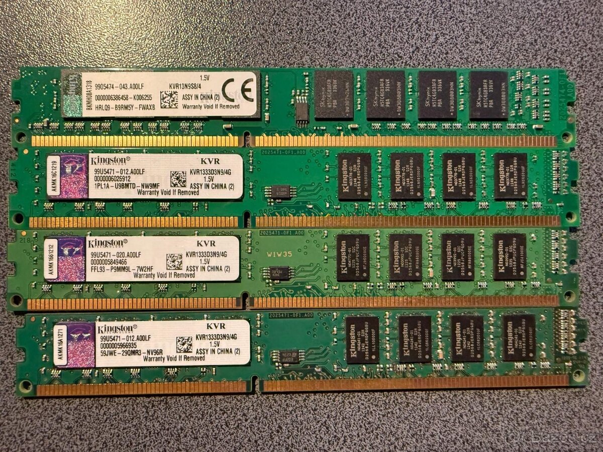 RAM DDR3 4GB – 1333 / 1600 MHz – desktop PC – více kusů - 3