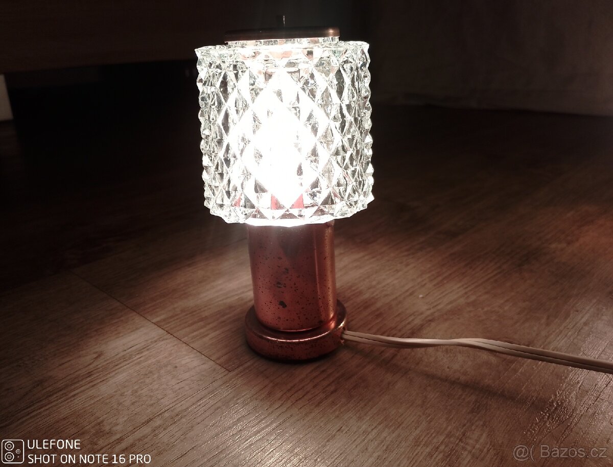 2x retro skleněná lampička Kamenický Šenov - 3