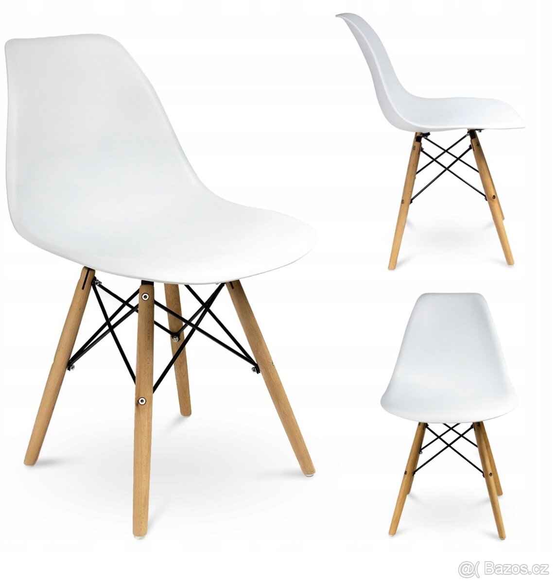 bílý jídelní stůl + 3 židle – velmi dobrý stav - 3