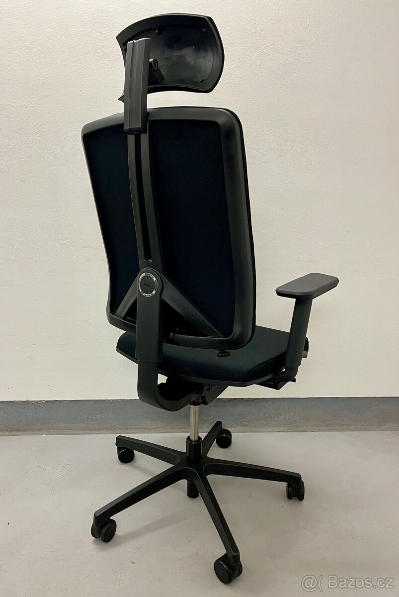 Kancelářská židle RIM Flexi s podhlavníkem - černá - 3