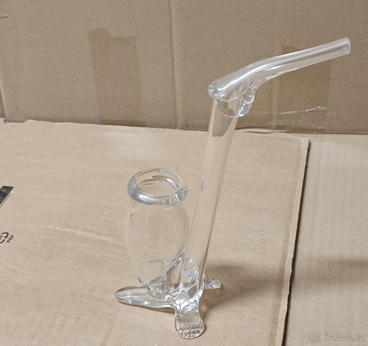 Designová skleněná váza / dekorace – ručně tvarované sklo - 3