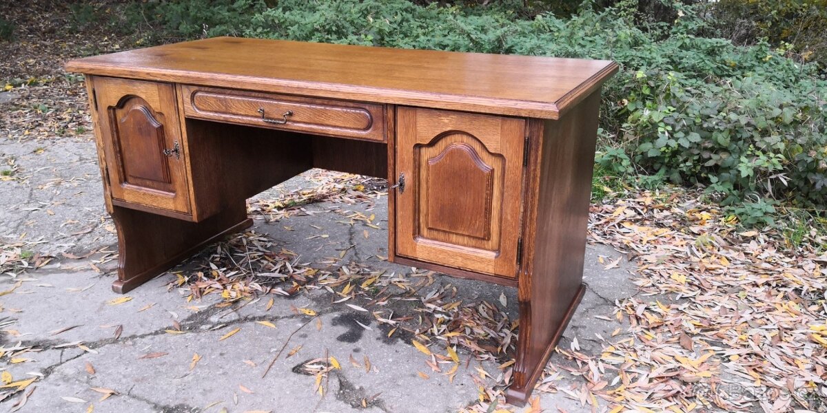 Rustikální masivní psací stůl - 3