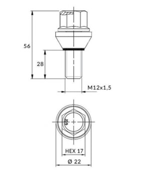 Plovoucí šrouby M12 × 1.5, 55 mm - 3
