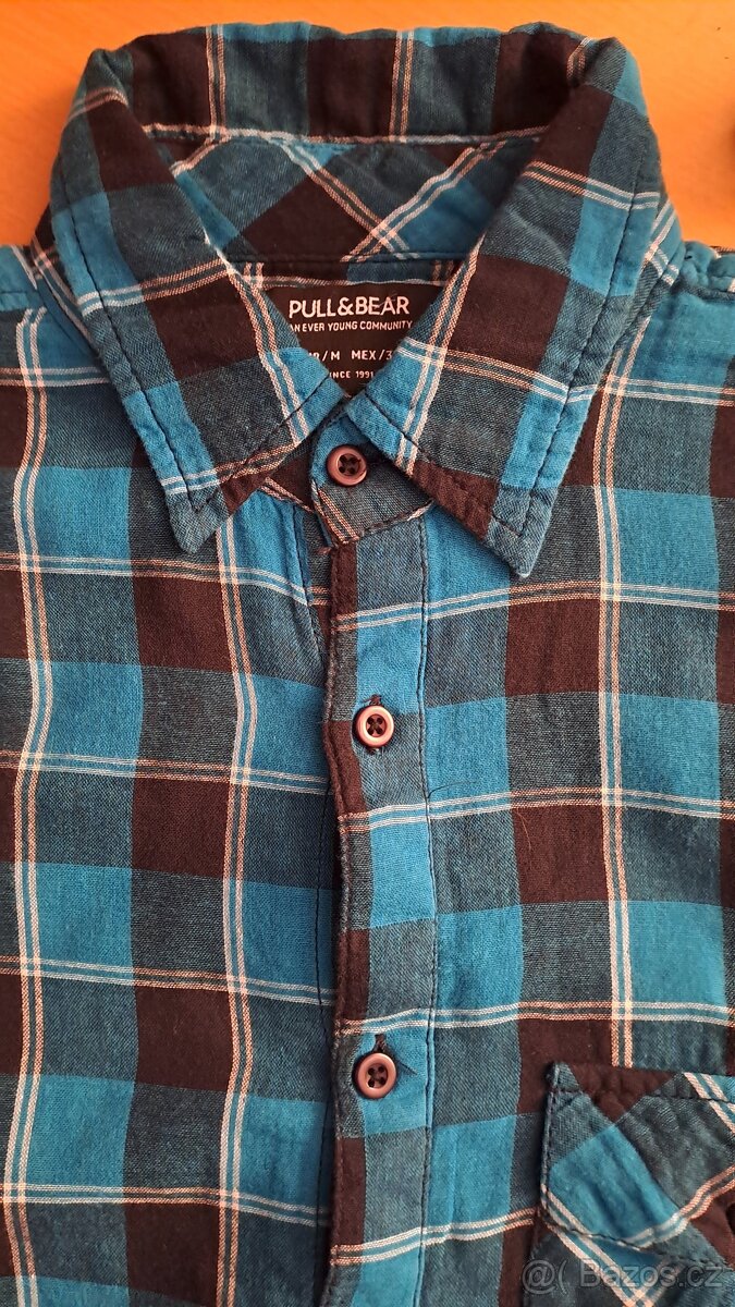 Pánská kostkovaná košile Pull&Bear/M/2x52cm - 3