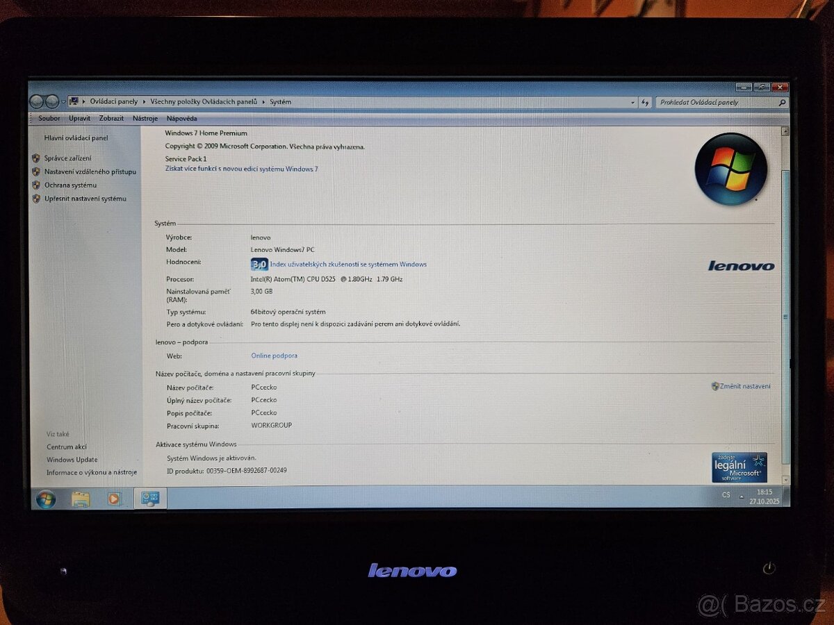 Lenovo IdeaCentre C200 - PC a monitor v jednom - 3