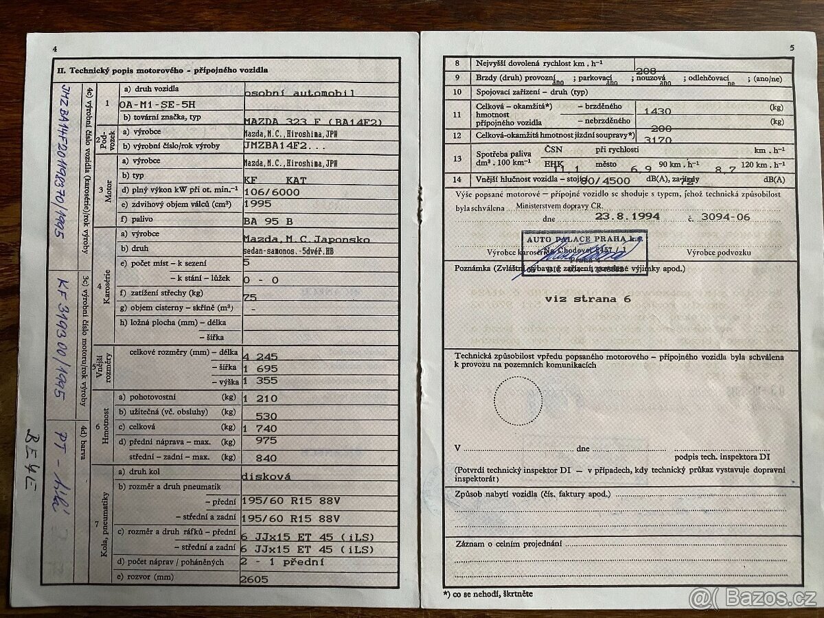 Mazda 323 F 2.0 GT V6 rok 1995 - 3