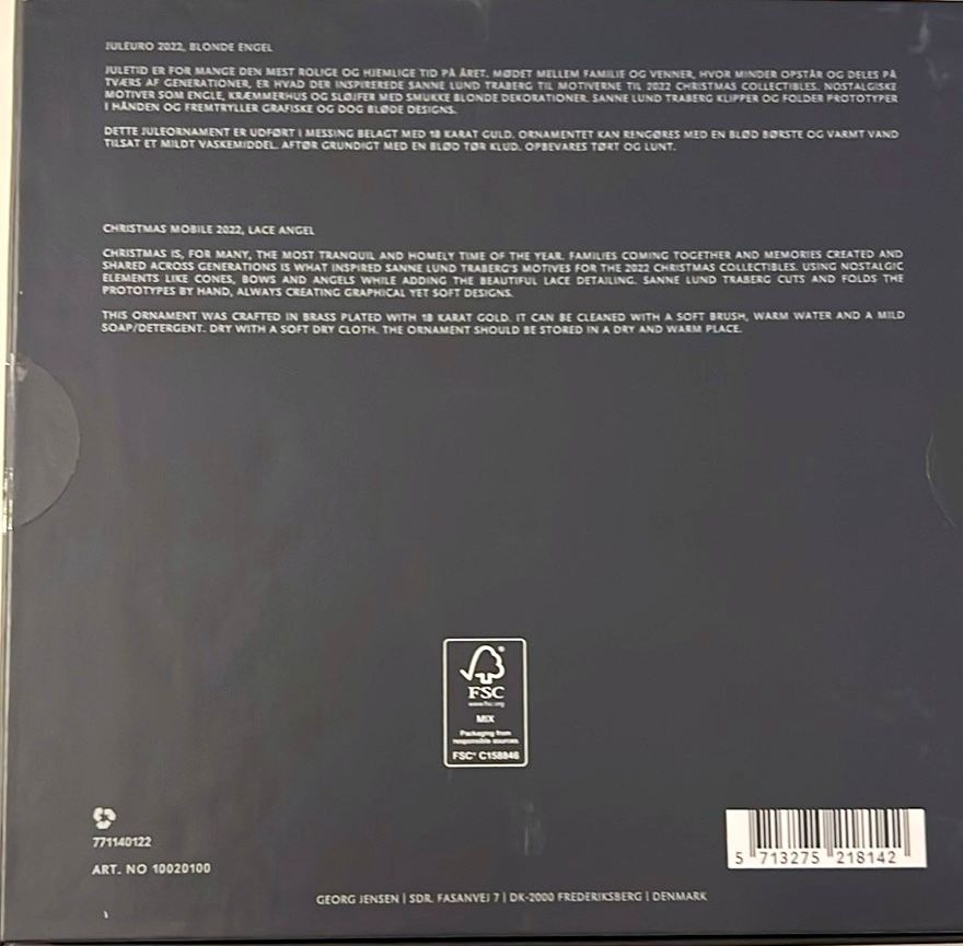 Georg Jensen Sběretalský předmět Anděl, EDICE 2022 - 3