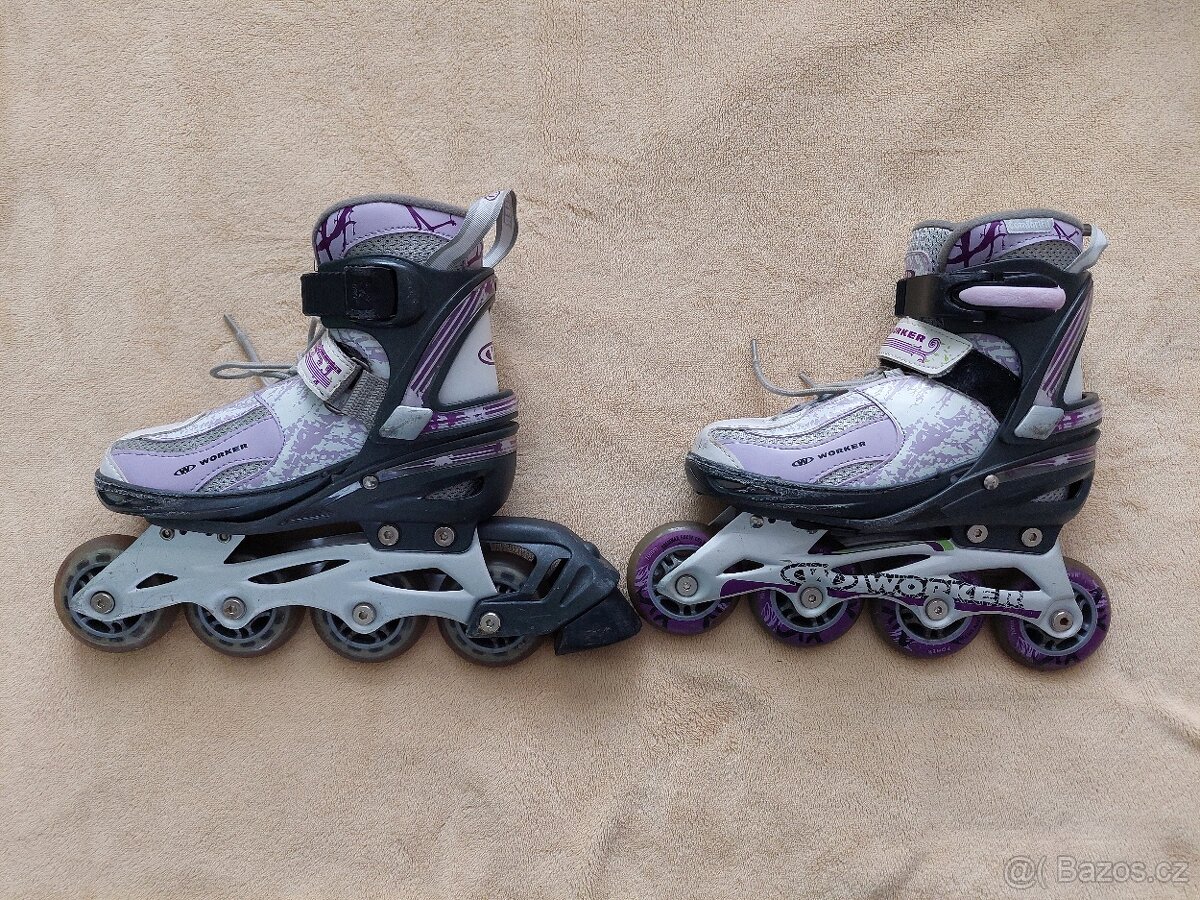 Kolečkové inline brusle Worker, vel. 31 - 34 - 3