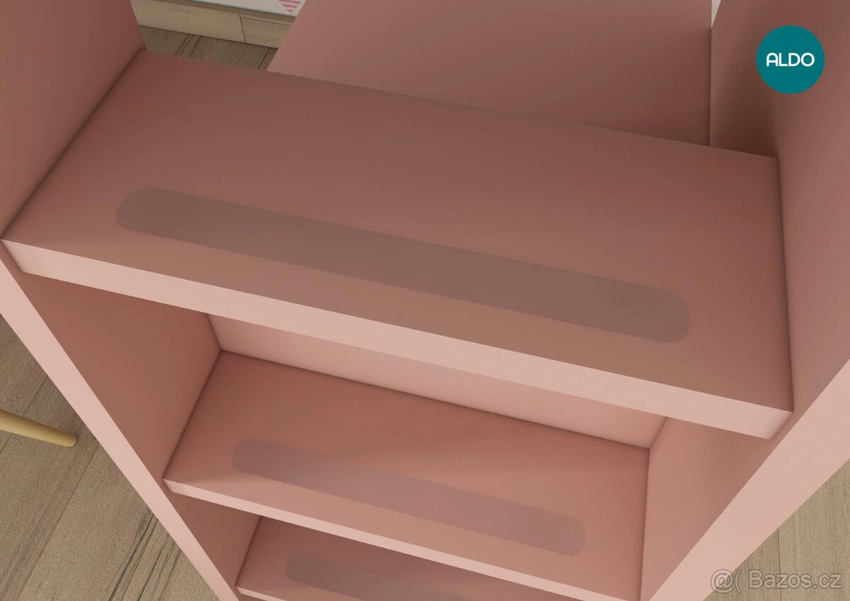 Patrová postel pro tři s šatní skříní - 3