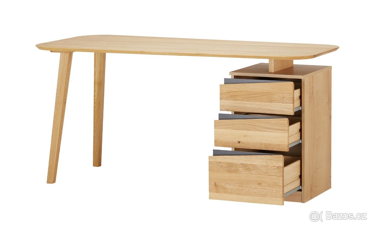 Psací, Pc počítačový stůl z masivu dub Berlin Germany - 3