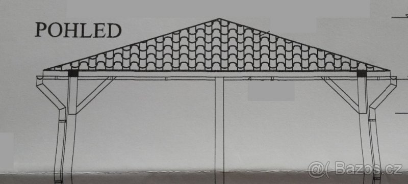 Prodám kopii projektu pergoly + garážové stání - 3