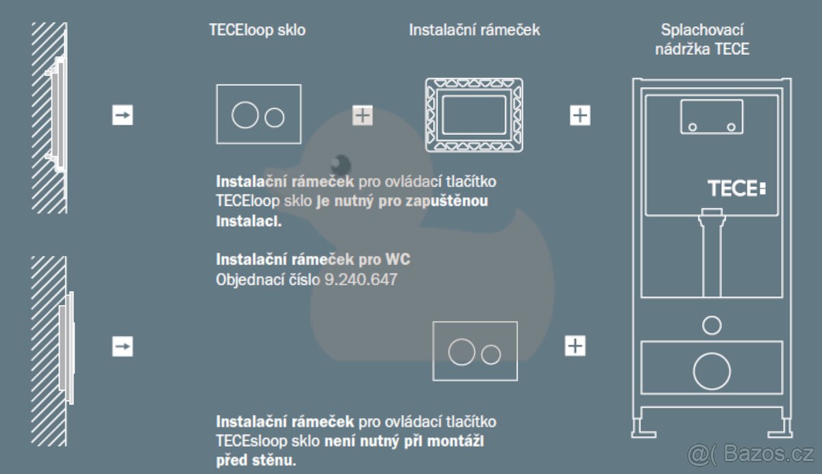 wc tlačítko Tece Loop sklo černá lesk 9240656 (5.100 Kč) - 3