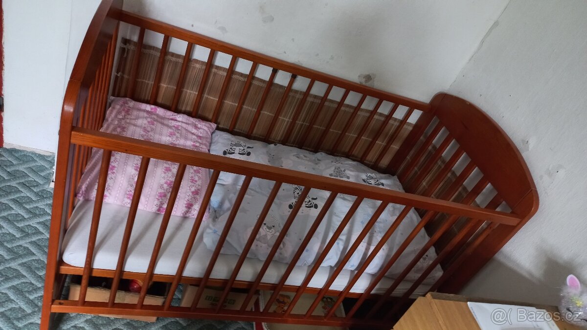 Dětská postýlka Puppolina s matraci, prostěradlem - 3