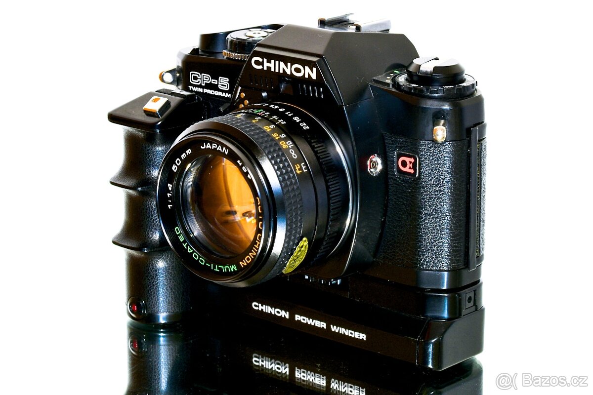 Chinon CP-5 + Chinon 1,4/50 + motor. pohon TOP STAV - 3