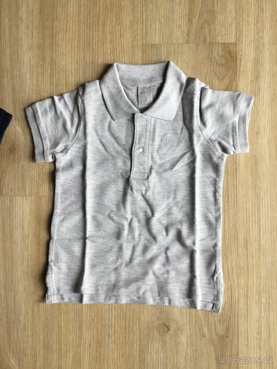 Dvoje nová trička s límečkem H&M vel. 74 - 3