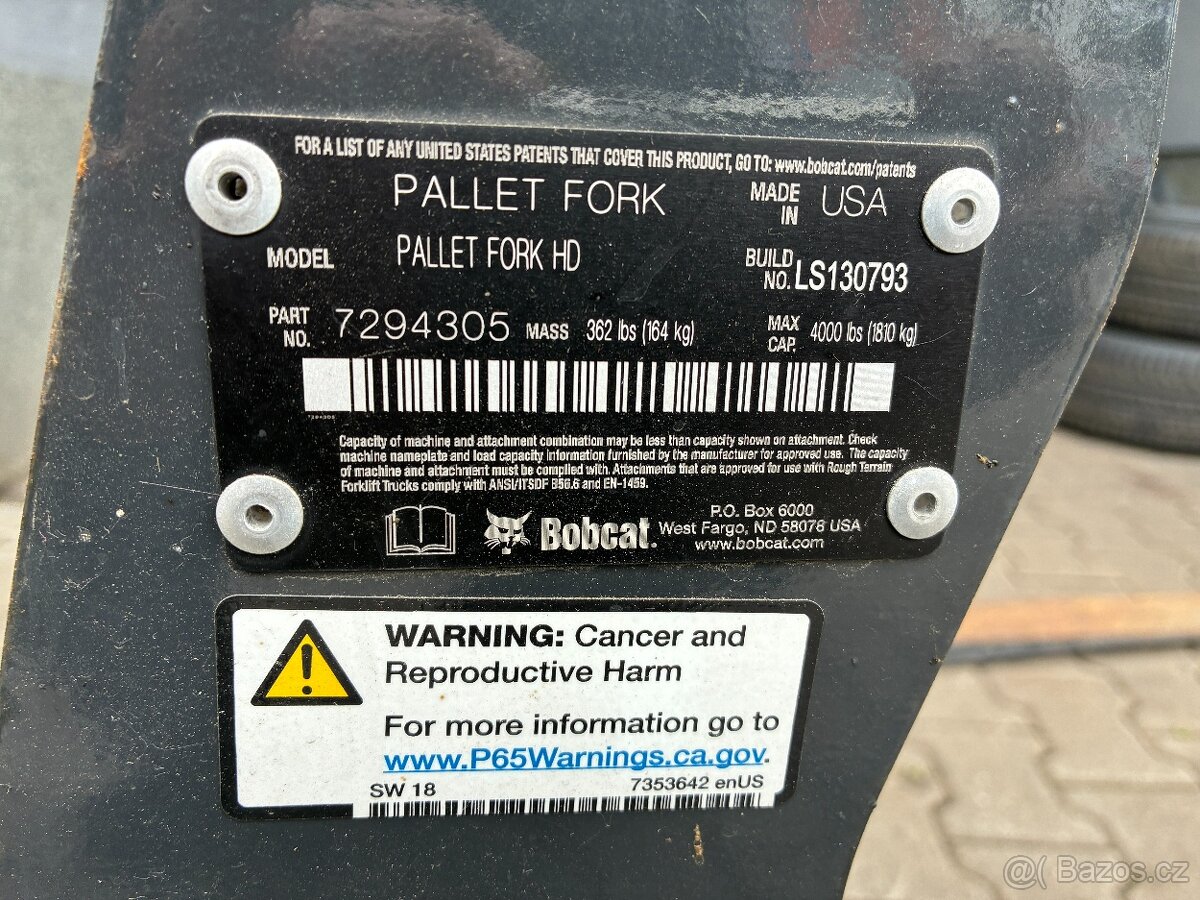 BOBCAT - Paletizační vidle origo - 3