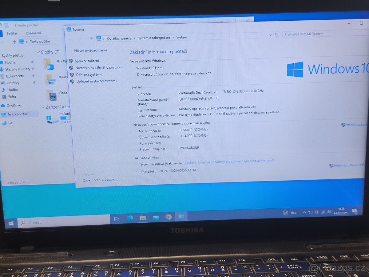 Toshiba satellite C650 - 3