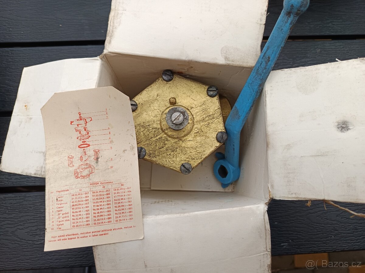 Kulový ventil mosaz 50 a 40mm rozebiratelný - 3