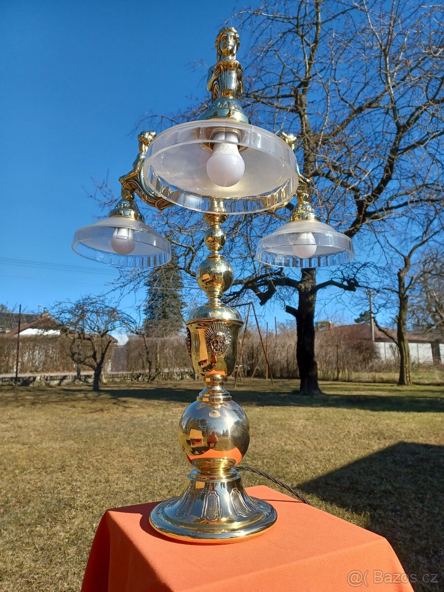 Mosazná figurální lampa - 3