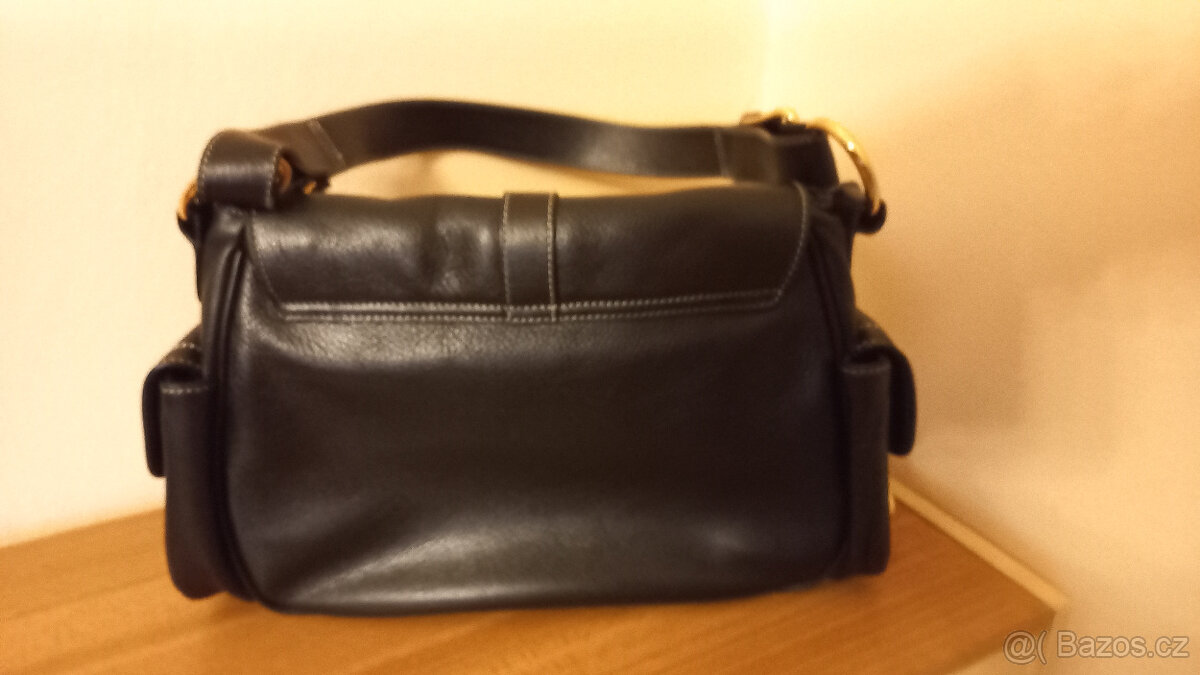 kabelka dámská černá, kožená - 3