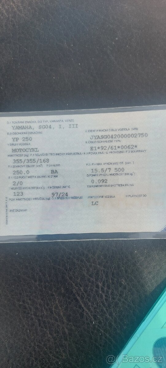 Prodám Yamaha YP 250 - 3