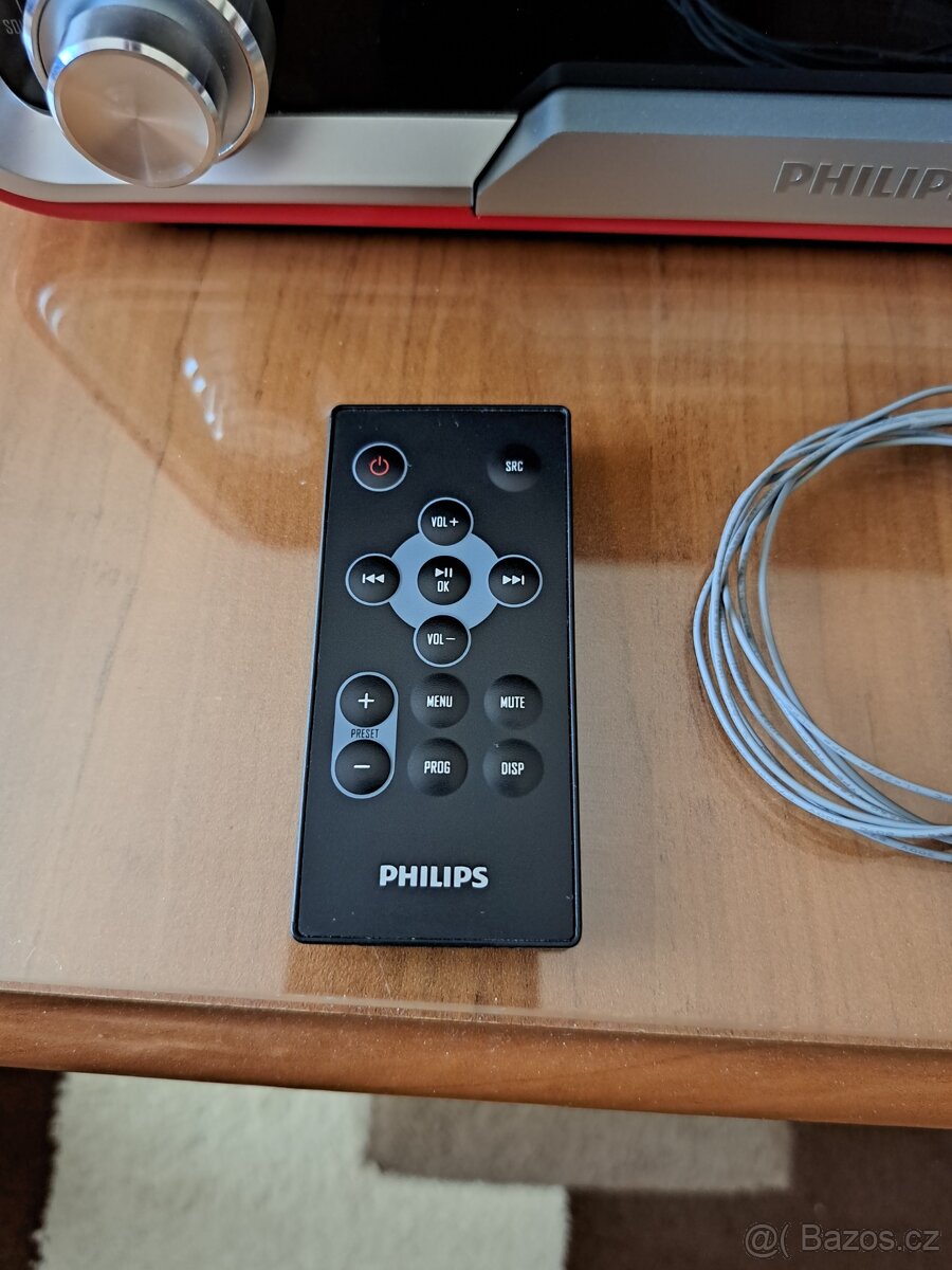 Rádio Philips ORD7100R/00, červená farba, "retro" - 3