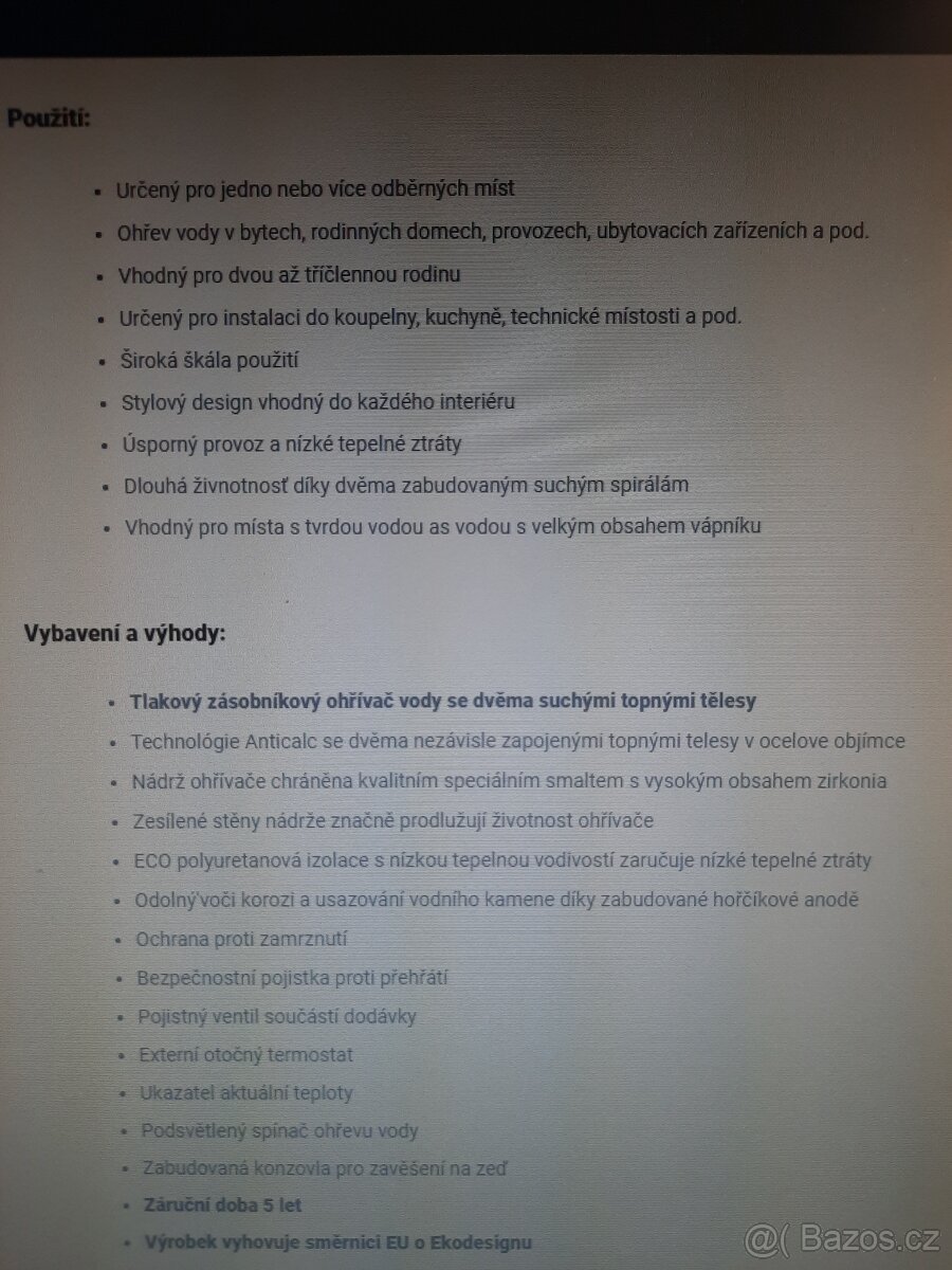 Elektrický bojler Q TERMO TREND 100 L CERAMIC - 3