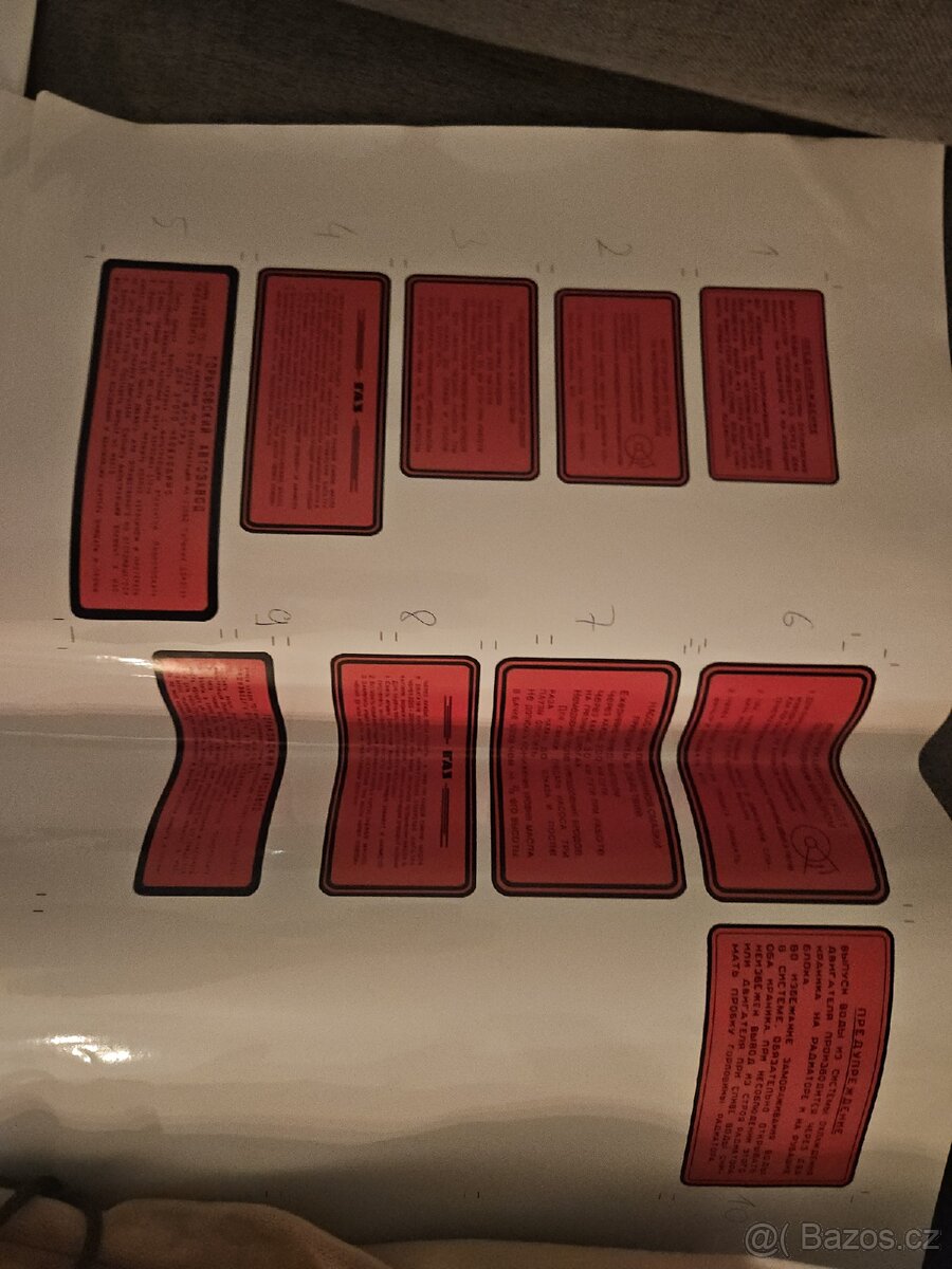 Volha - nálepky do mot. prostoru, volat - 3