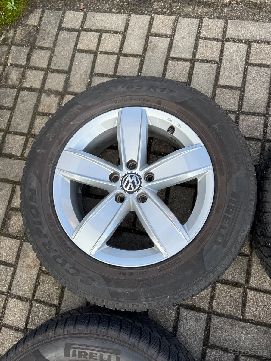 ORIGINÁL Alu Volkswagen Corvara R17, 5x112 - ZIMNÍ PNEU - 3
