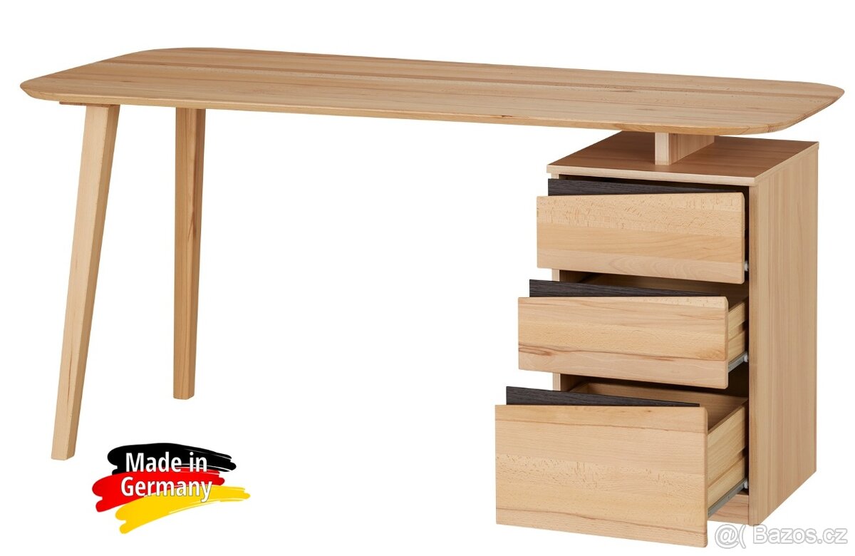 Pc počítačový/ psací stůl z masivu Jádrový buk Germany - 3