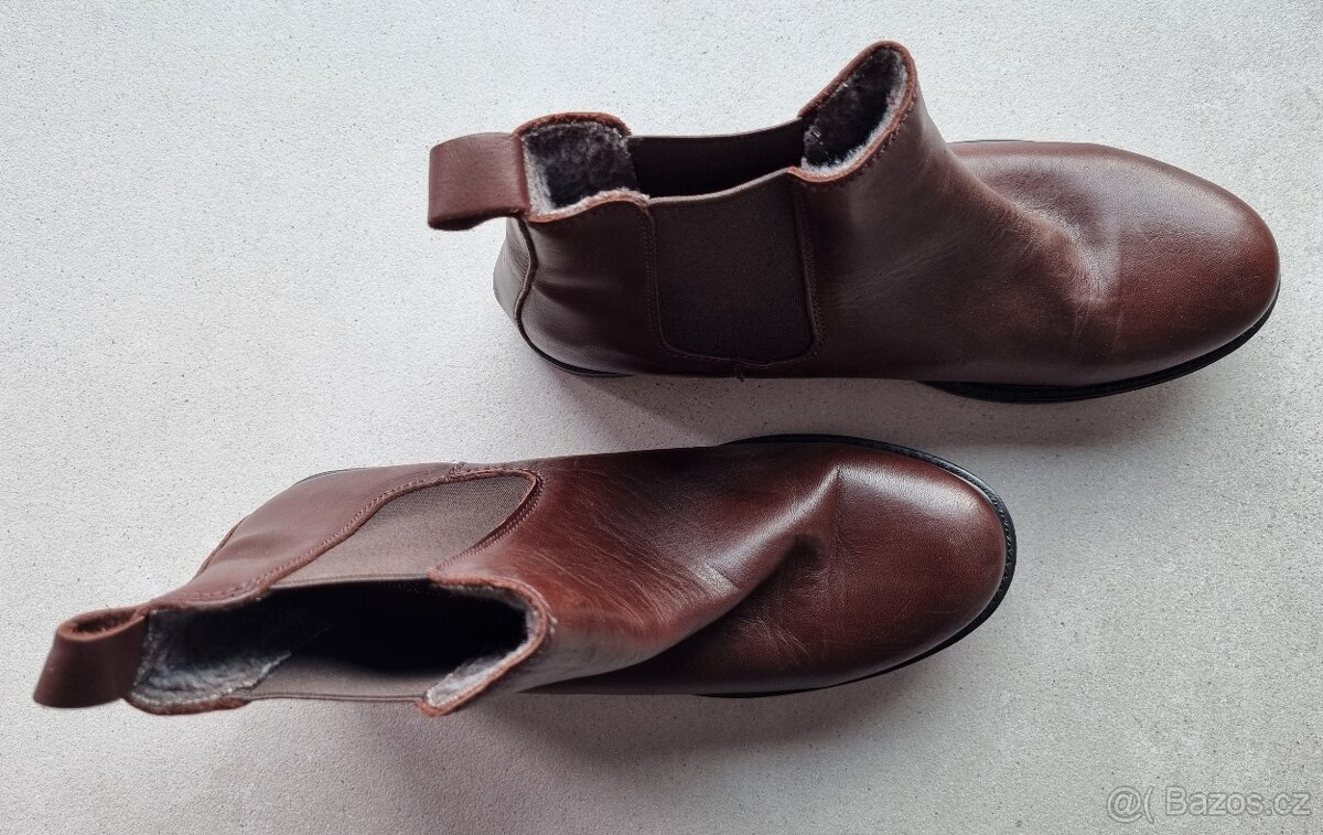 Krásné dámské kožené boty - 3