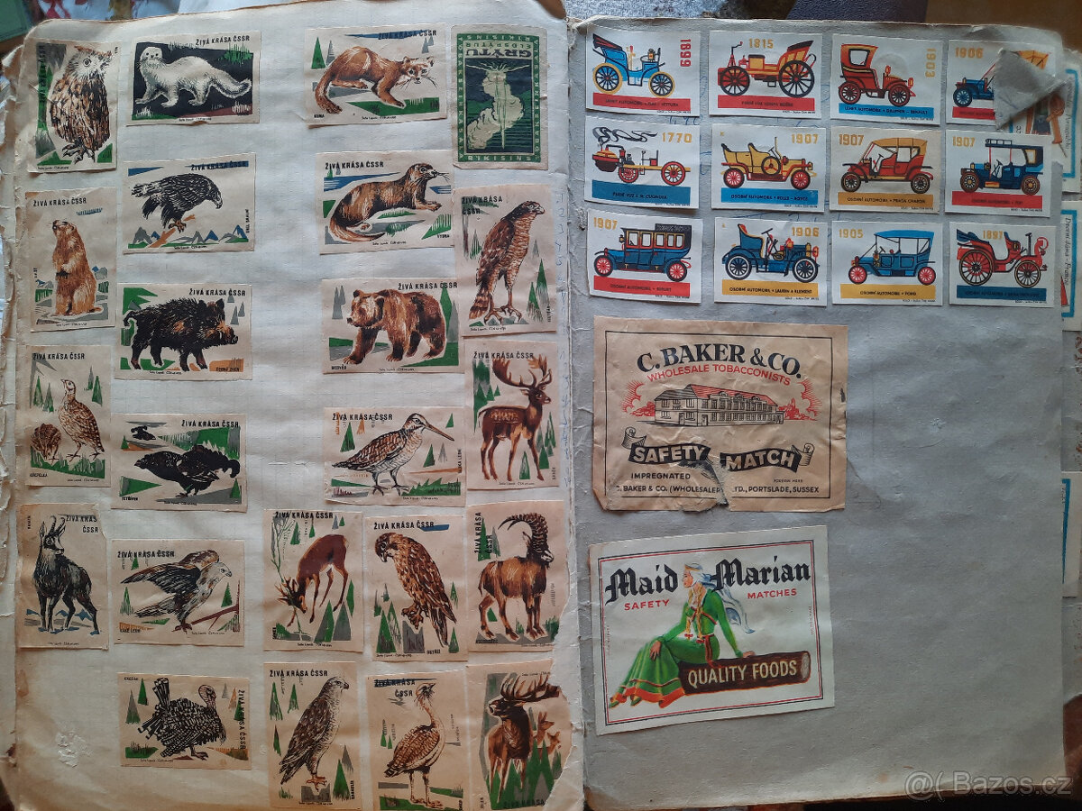 Retro/staré samolepky pro sběratele - 39 listů - 3