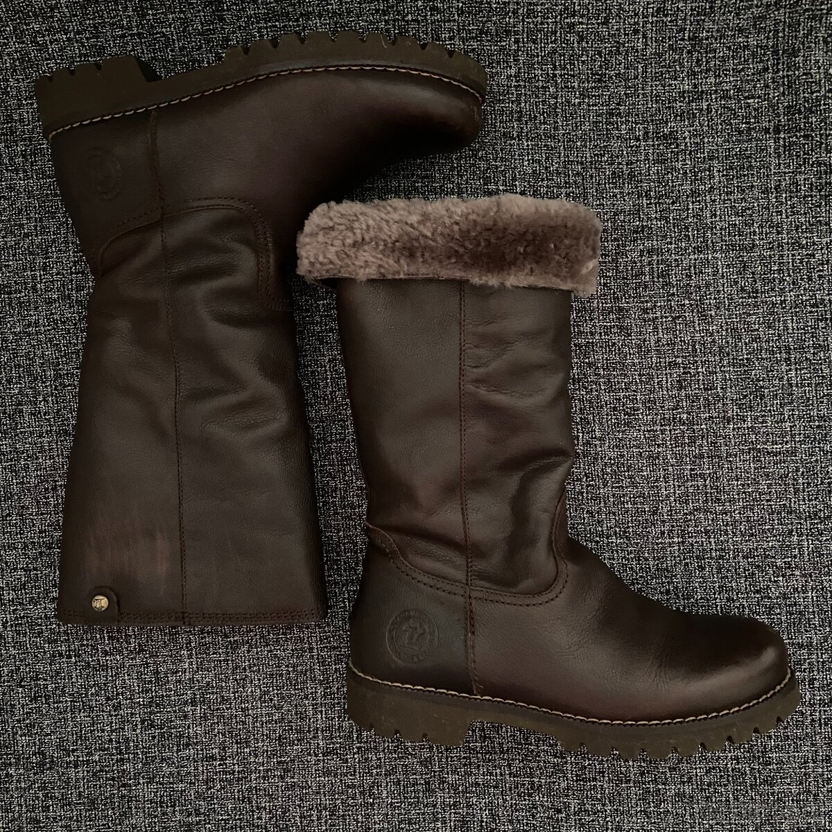 Dámské dívčí zimní kožené boty kozačky Panama Jack vel. 36 - 3