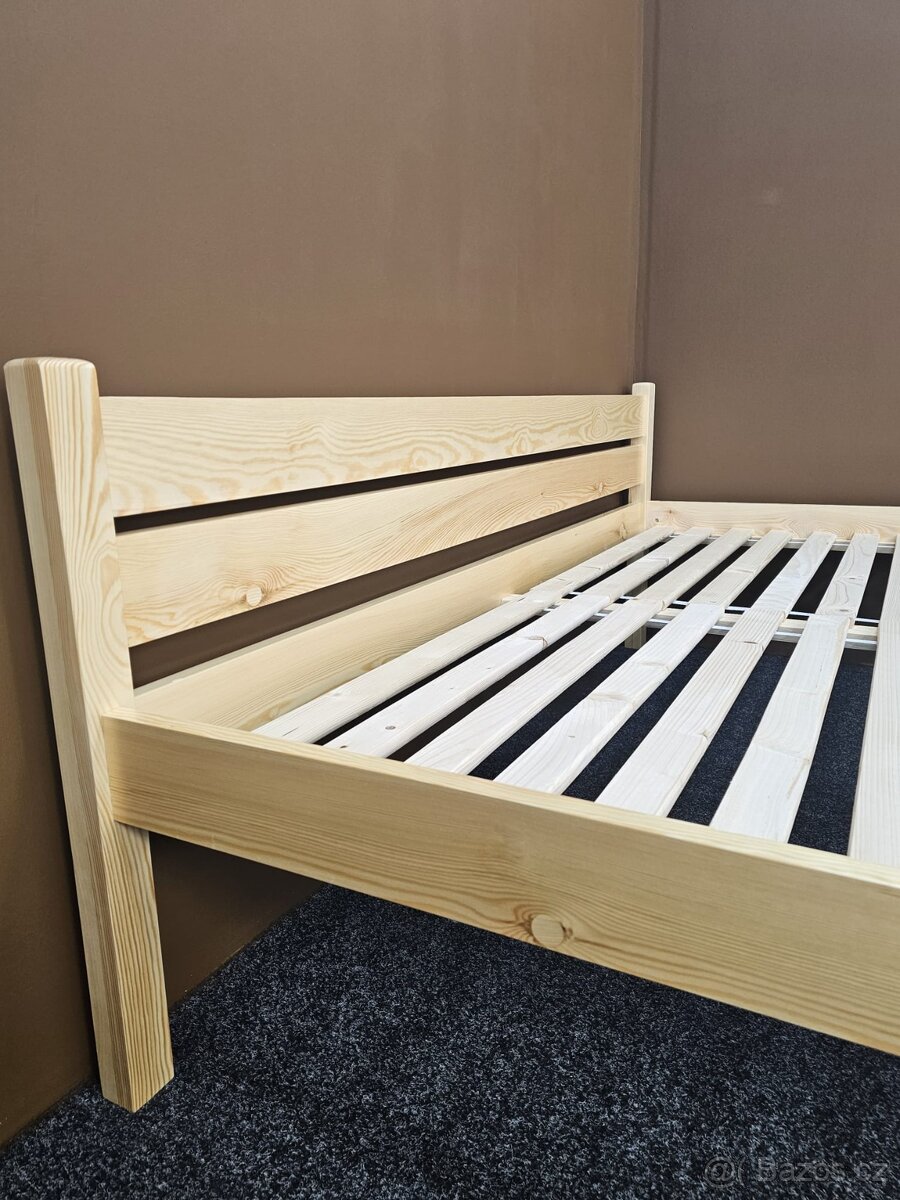 Prodám nové postele zvýšené 140x200cm s roštem - 3