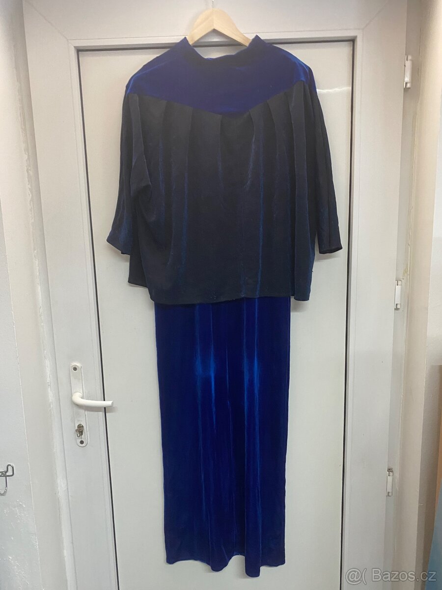 Plesové sametové šaty velikost xl - 3
