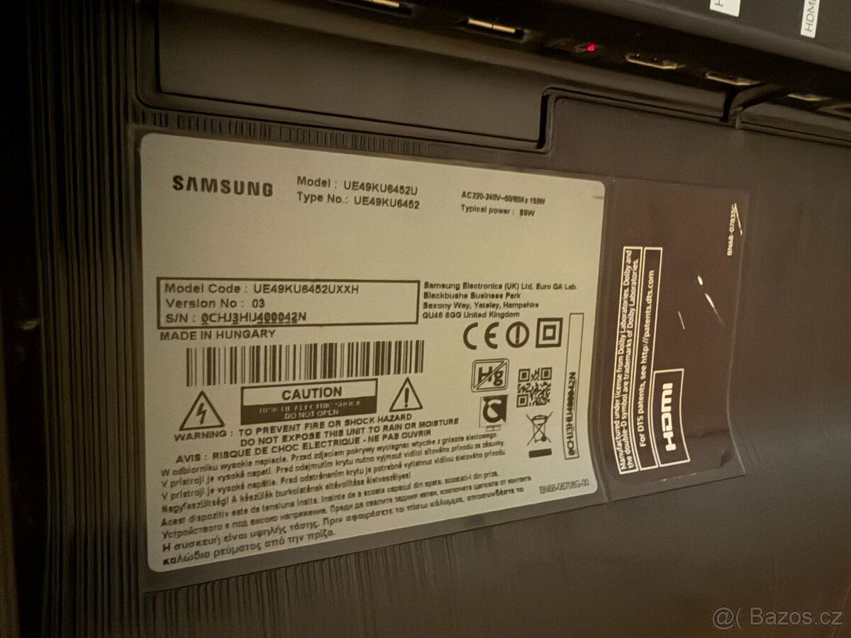 4K Smart Televize Samsung UE49KU6452 - 123 cm-Wifi - 3